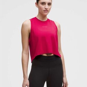 Lululemon Swiftly High-Low Cropped Tank Top in Pink Dragonfruit